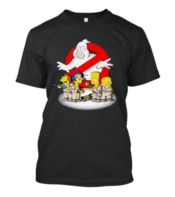 The Simpsons Bart And Friends Ghostbusters Crossover Homer No-Ghost T-Shirt