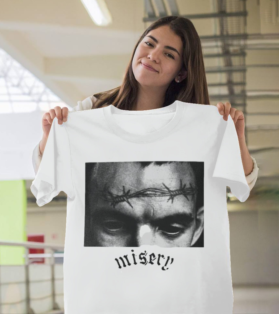 Misery Barbed Wire Forehead Face T-Shirt