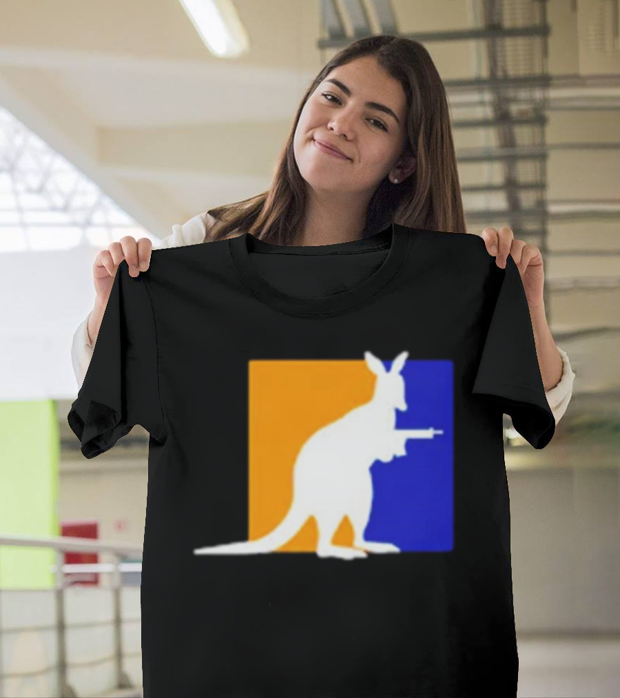 Thunder Down Under Kangaroo with Gun Australia T-Shirt