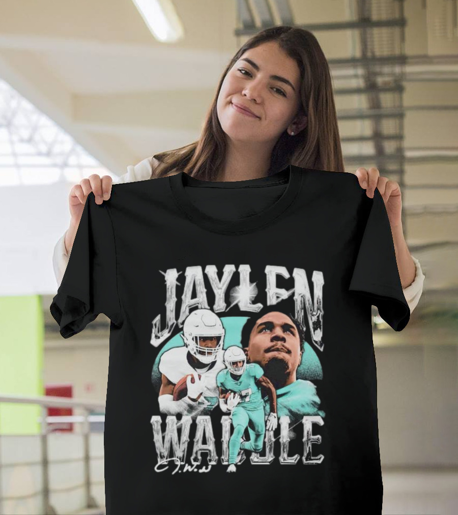 Jaylen Waddle Miami Dolphins Signature J.W T-Shirt