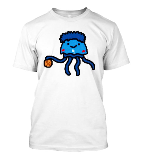 Kelly Oubre Jr Cartoon Jellyfish Basketball Star T-Shirt