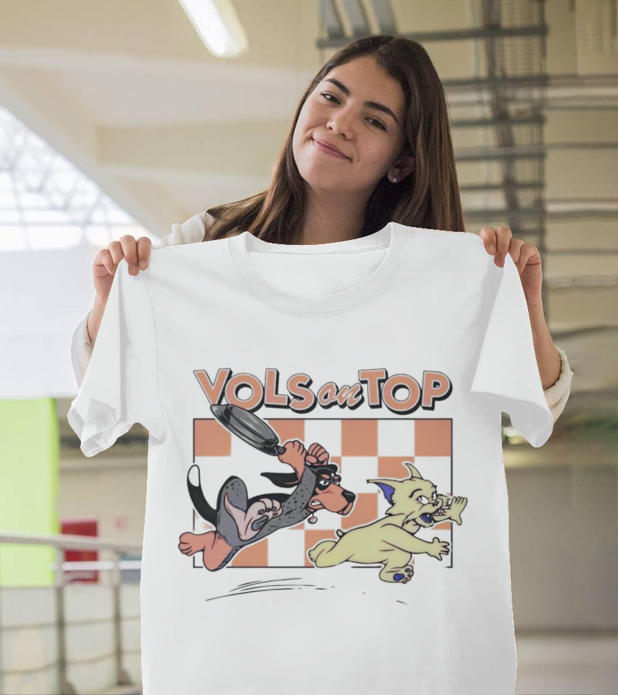 Tennessee Volunteers Vols on Top Checkerboard Chase T-Shirt