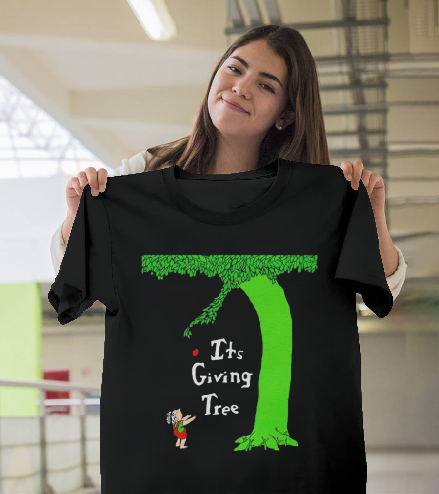 Its Giving Tree With Child And Green Tree T-Shirt