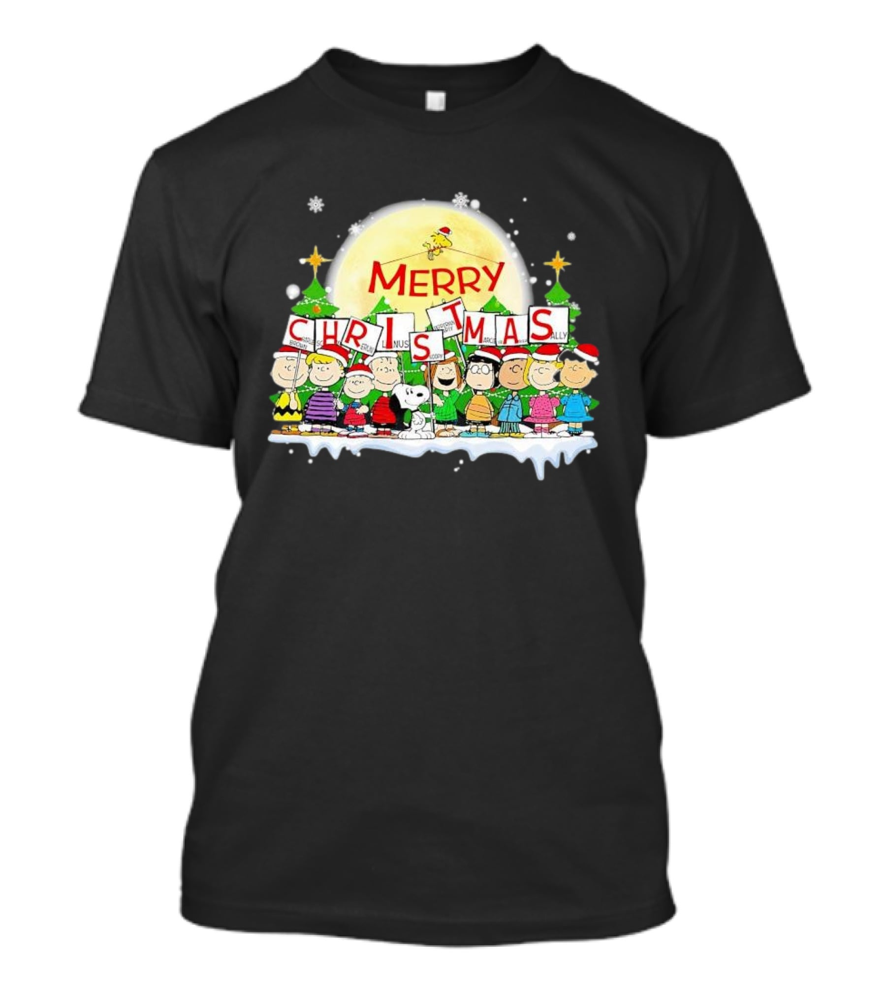 Peanuts Characters Merry Christmas T-Shirt
