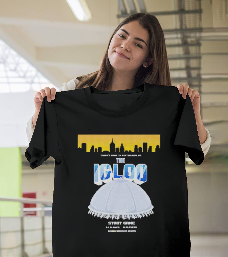 8-Bit Start Game Pittsburgh PA The Igloo Retro Skyline T-Shirt