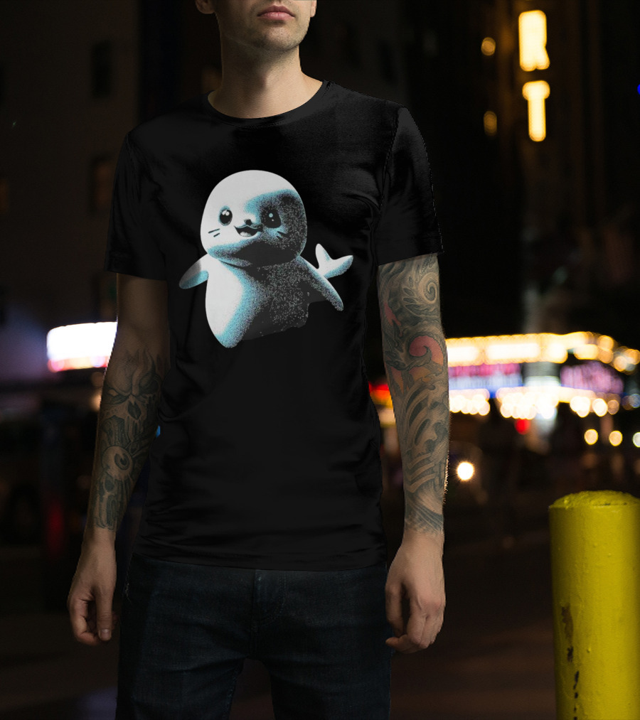 Distressed Spectre Sappy Seals Cute Sea Animal T-Shirt