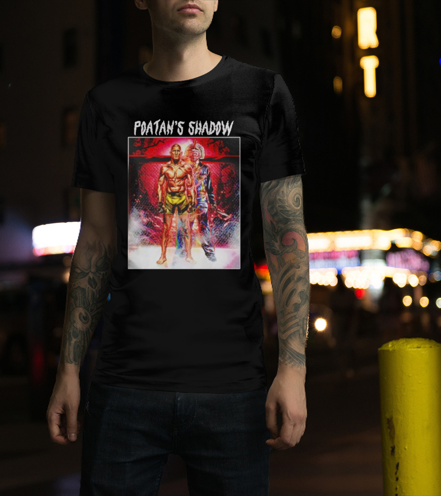 Poatan's Shadow Dual Persona Warrior In Fight Arena T-Shirt