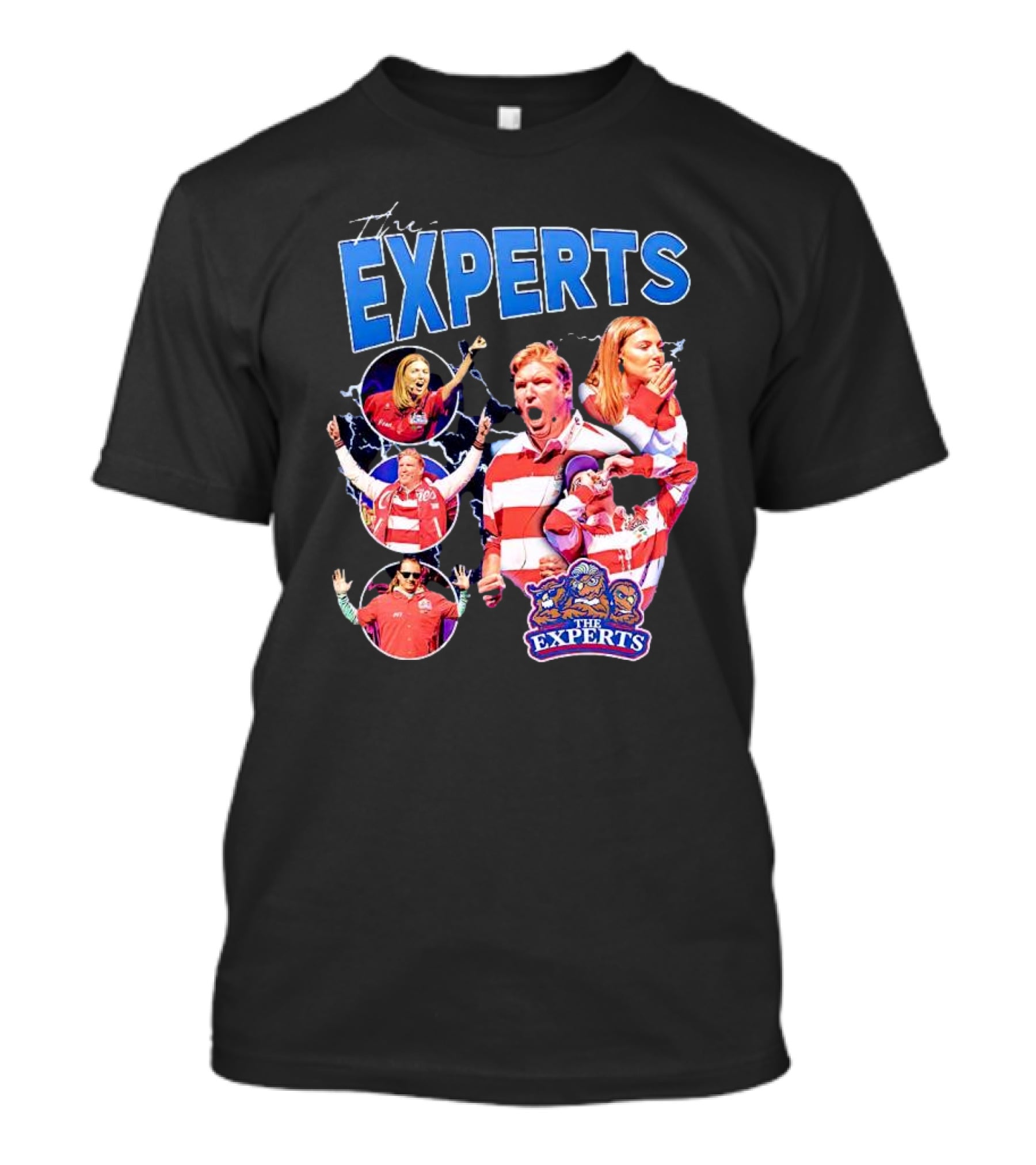 The Experts Team Football Enthusiasts In Red And White Stripes T-Shirt
