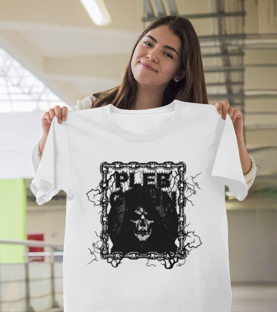 Plebchain Skull with Lightning and Chains T-Shirt