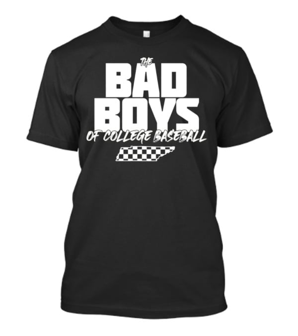 The Bad Boys Of College Baseball Tennessee Checkerboard State T-Shirt