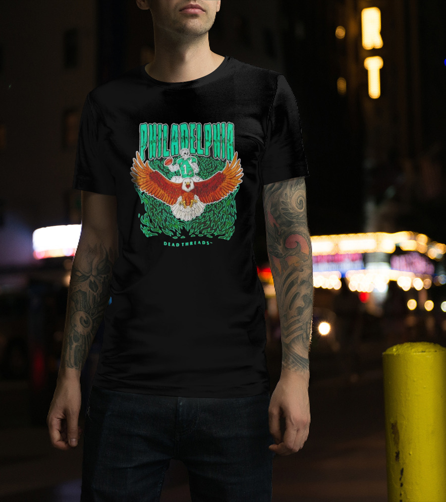Philadelphia Football Eagle Dead Threads T-Shirt