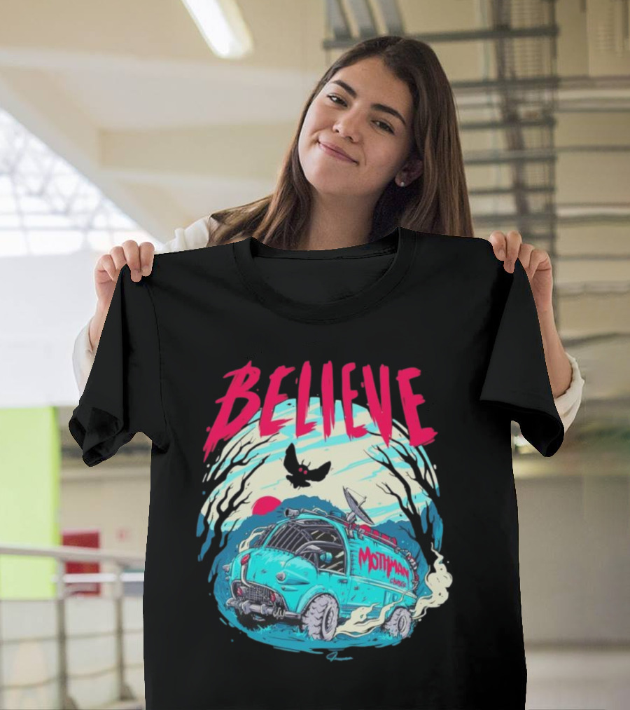 Believe Mothman Shadow Van Adventure T-Shirt