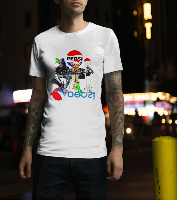 Pepsi Christmas Darth Vader Yoda Stormtrooper T-Shirt