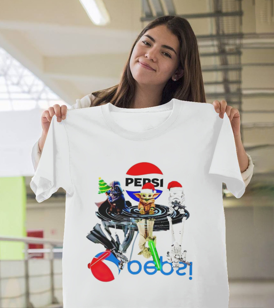 Pepsi Christmas Darth Vader Yoda Stormtrooper T-Shirt