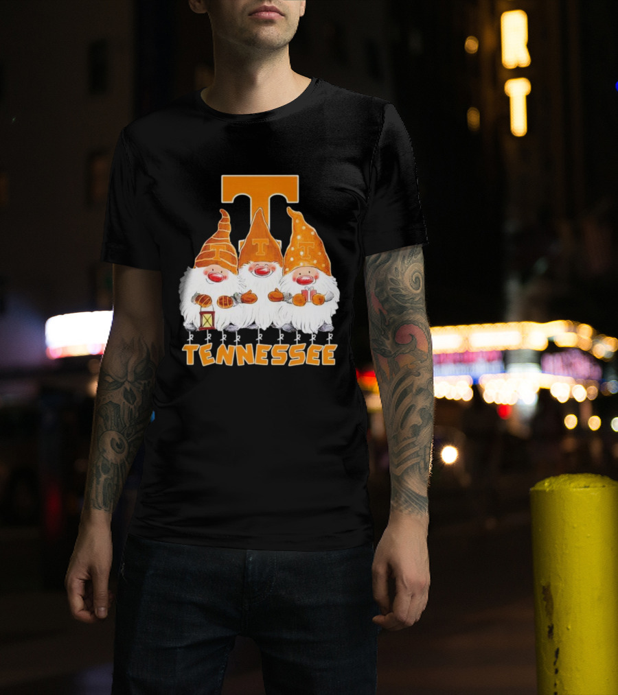 Tennessee Volunteers Christmas Gnomies With Orange T T-Shirt