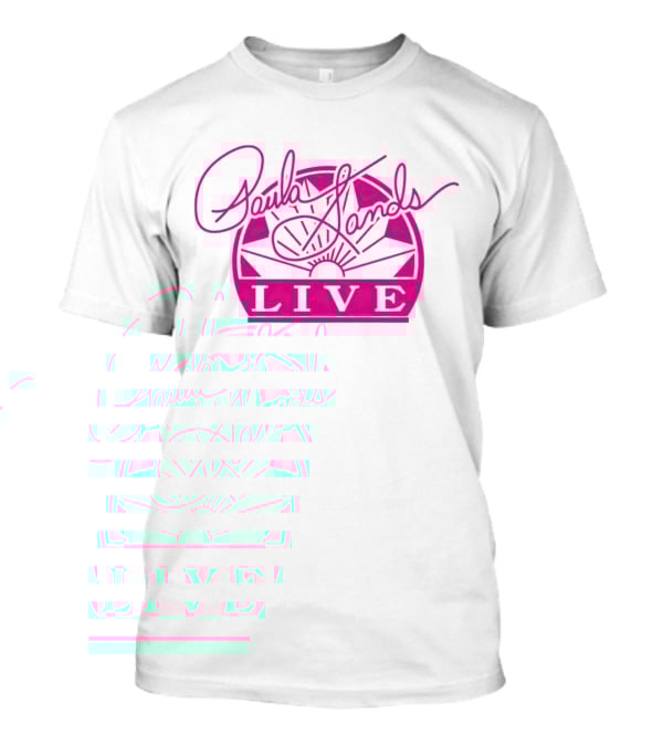Paula Sands Live Pink Script With Sunrise T-Shirt