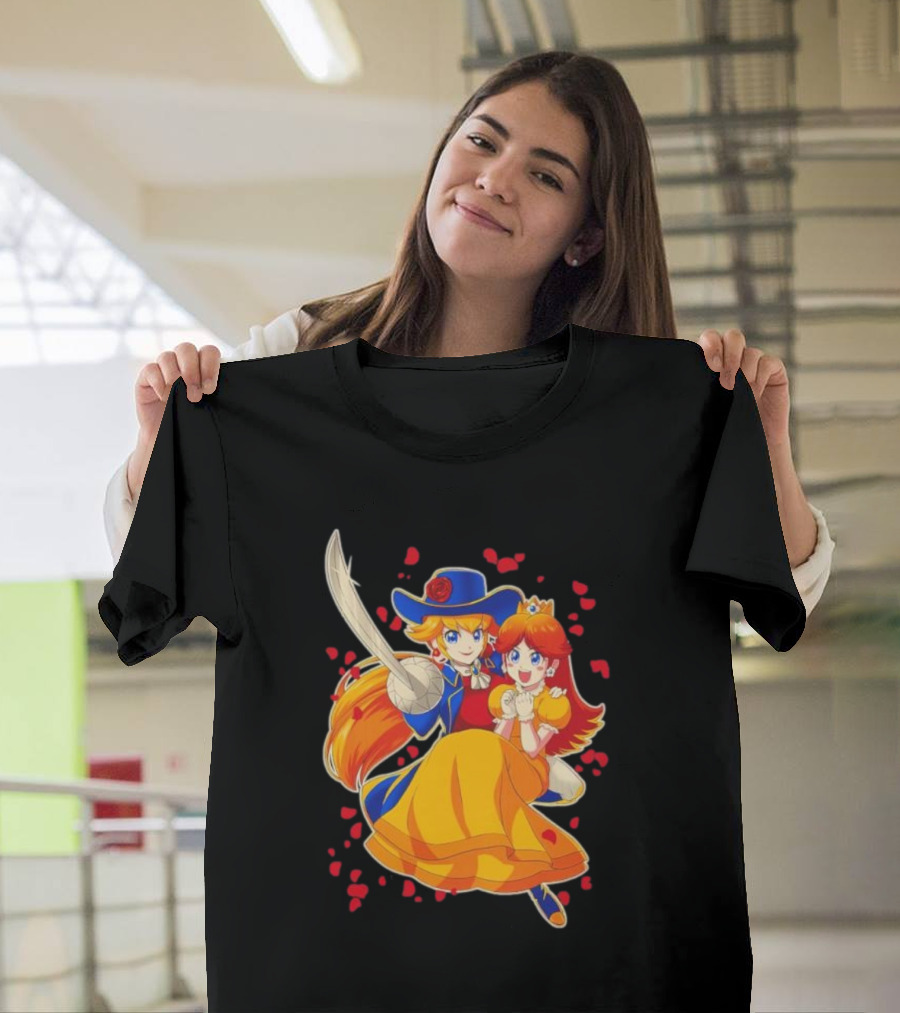 Princess To The Rescue With Heroic Duo And Heart Petals T-Shirt