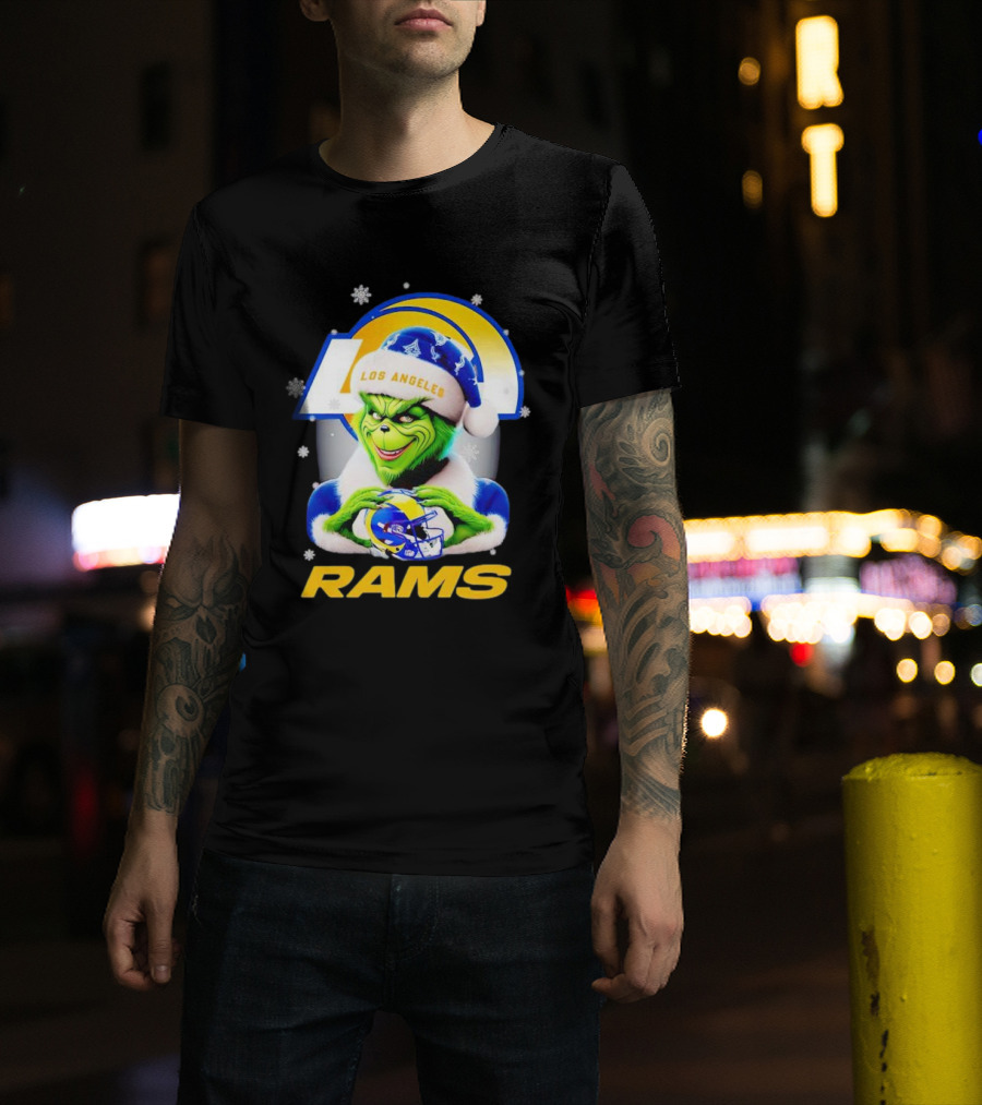 Grinch Los Angeles Rams Christmas T-Shirt