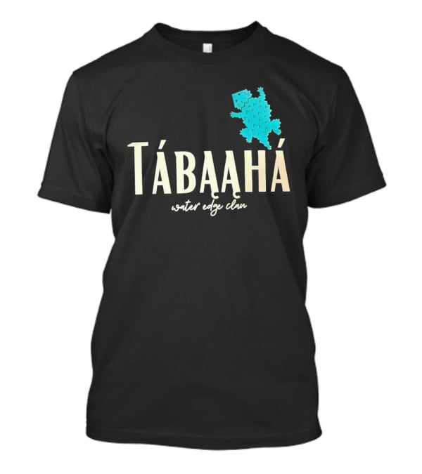 Tábąąhá Water Edge Clan Turquoise Turtle T-Shirt