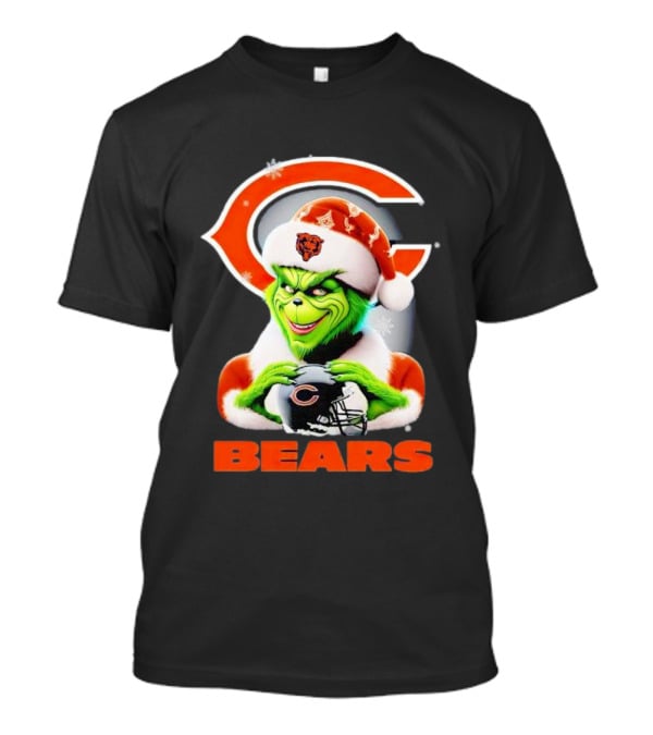 Grinch Chicago Bears Christmas Football Fan T-Shirt
