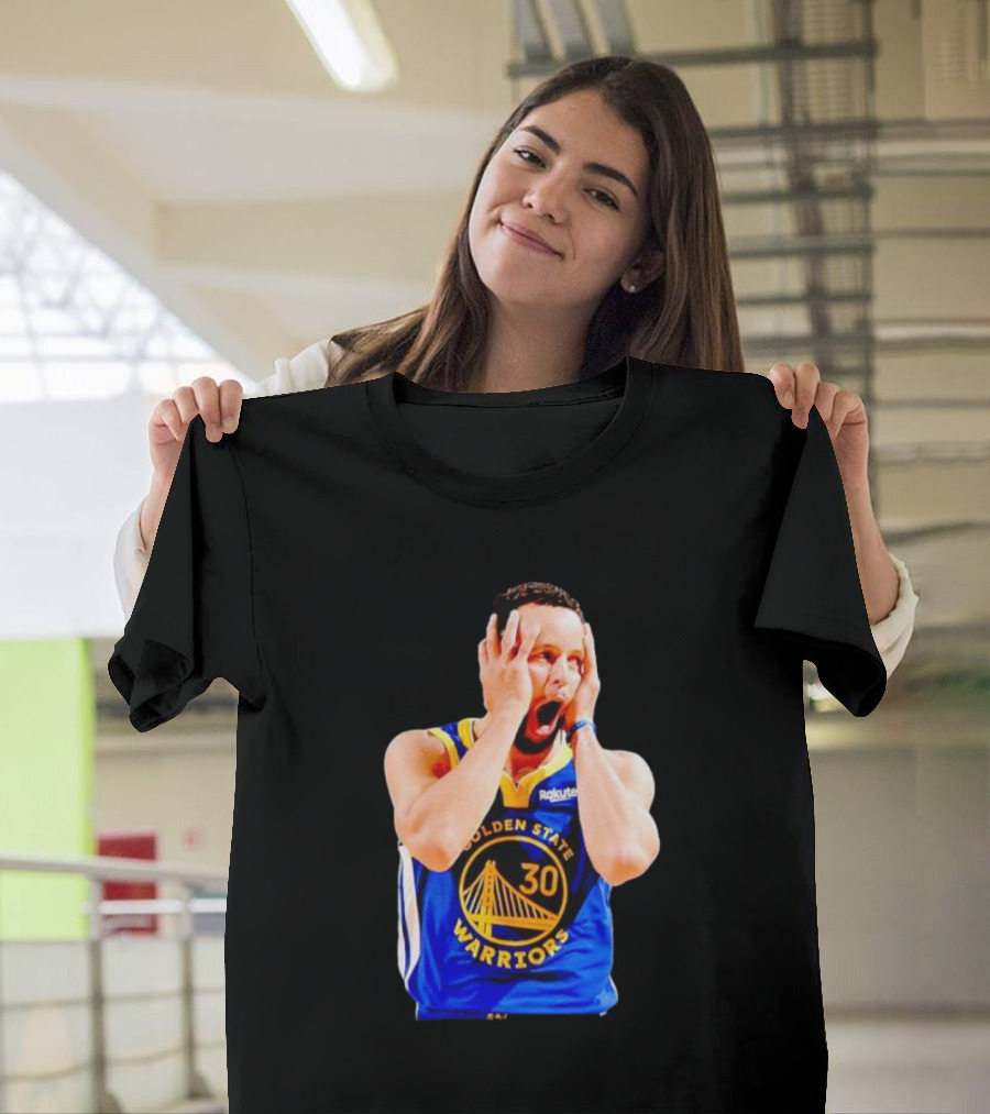Golden State Warriors Stephen Curry 30 Reaction T-Shirt