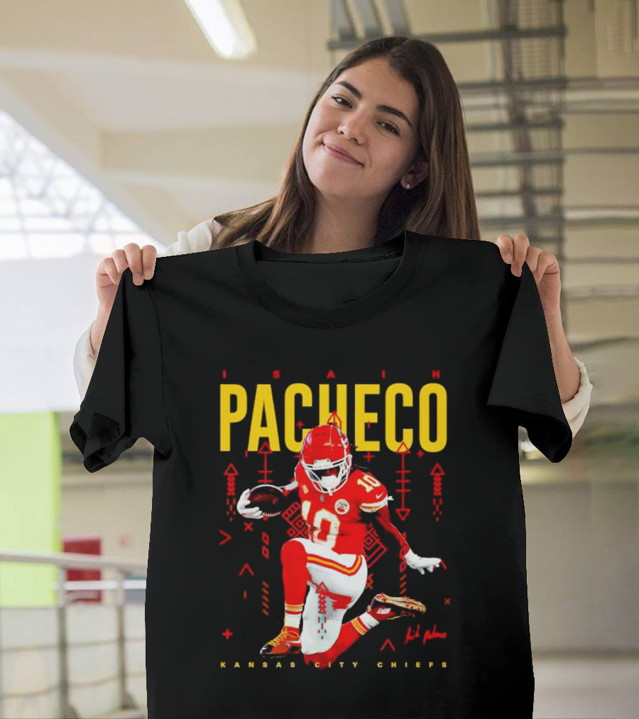 Isiah Pacheco Kansas City Chiefs Football Player Action T-Shirt