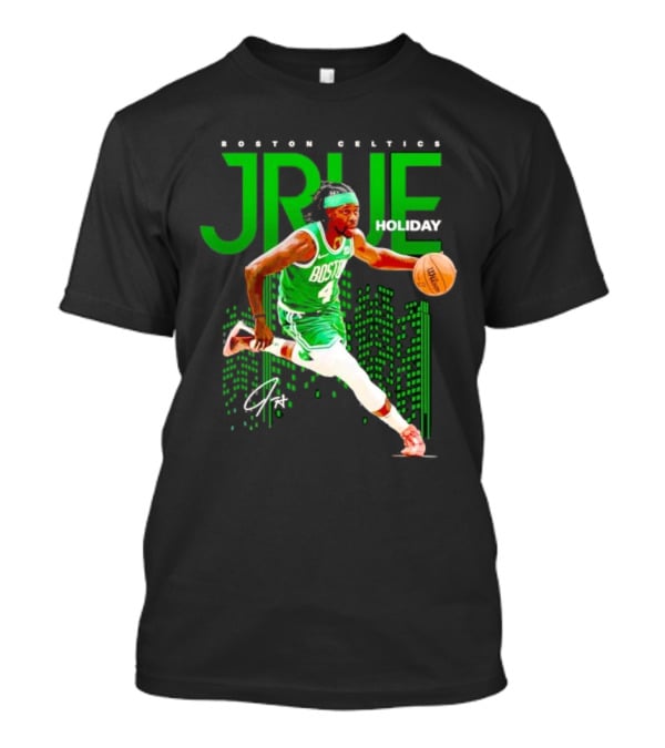 Boston Celtics Jrue Holiday Dribbling Action T-Shirt