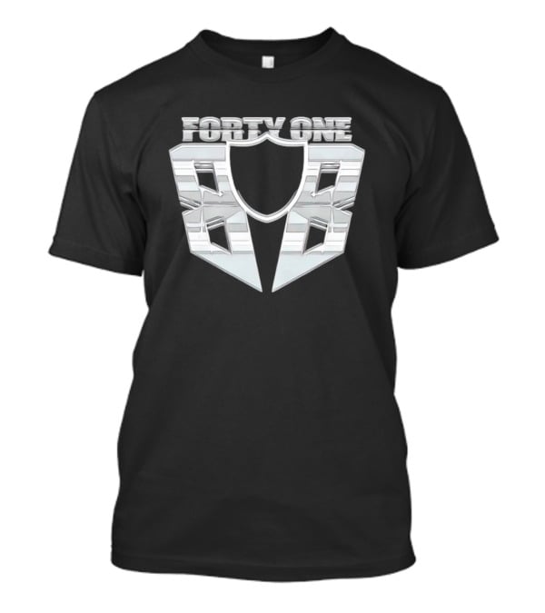 FORTY ONE BOB Silver Shield Style Raider Aesthetic T-Shirt