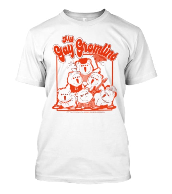 My Gay Gromlins Colorful Cartoon Creatures With Orange Outlines T-Shirt