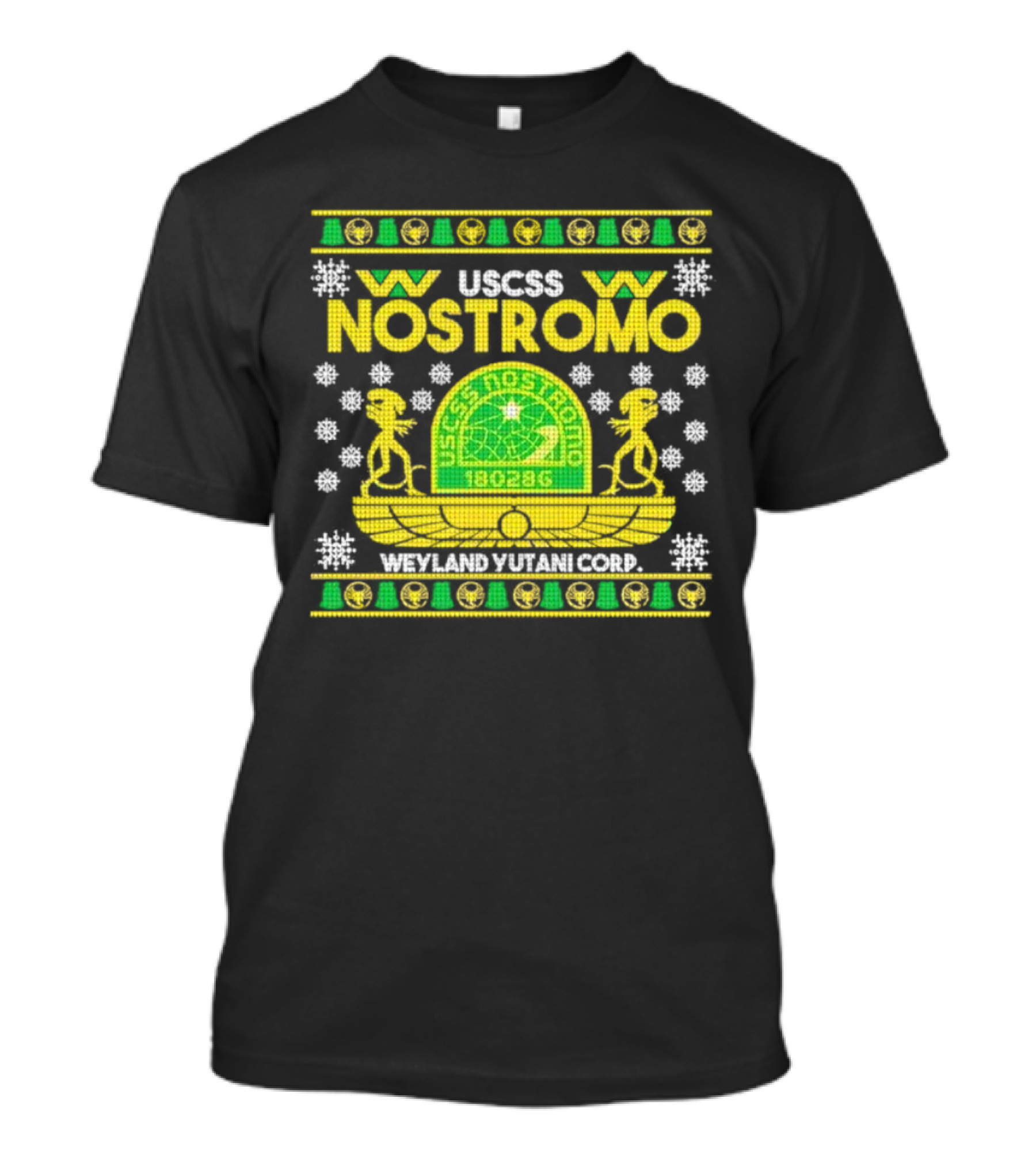 USCSS Nostromo Weyland Yutani Corp Snowflake Alien T-Shirt