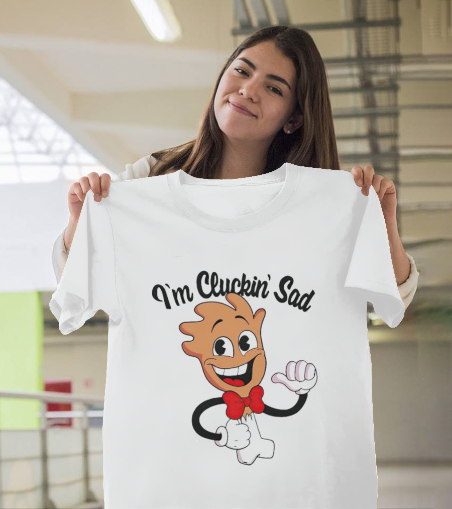 Drumstick I’m Cluckin’ Sad Retro Cartoon Character T-Shirt