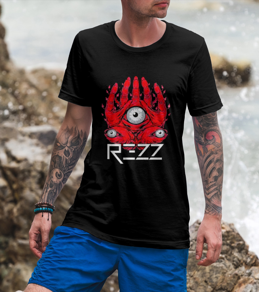 Rezz Men's Monster Inside With Red Hand And Eye T-Shirt