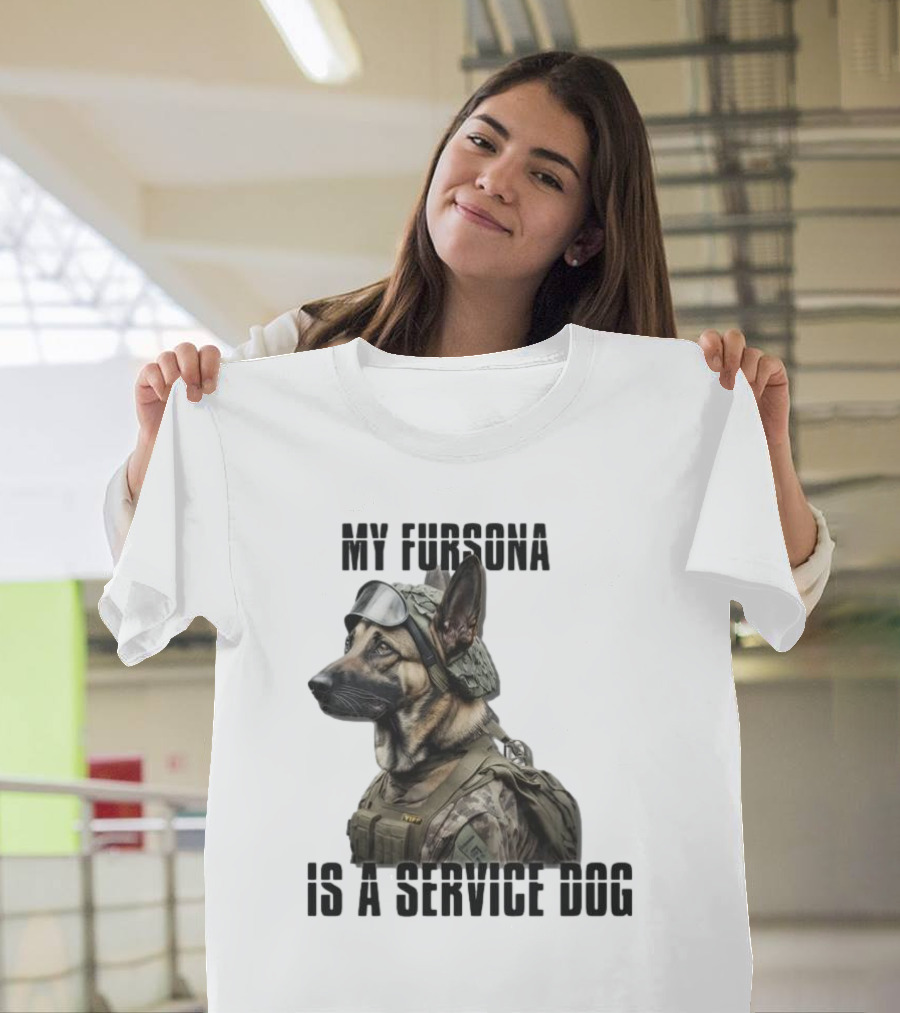 My Fursona Is A Service Dog In Tactical Gear T-Shirt