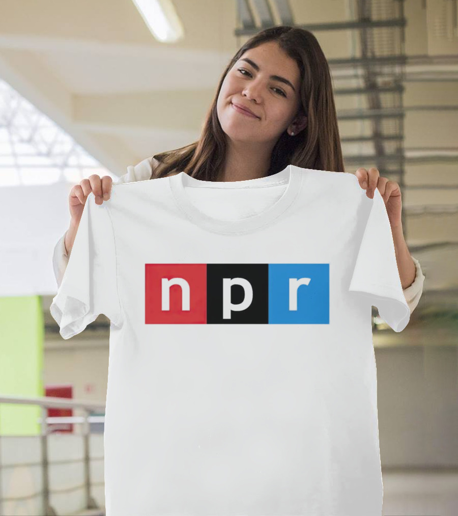 NPR Red Black Blue Iconic Logo Squares T-Shirt