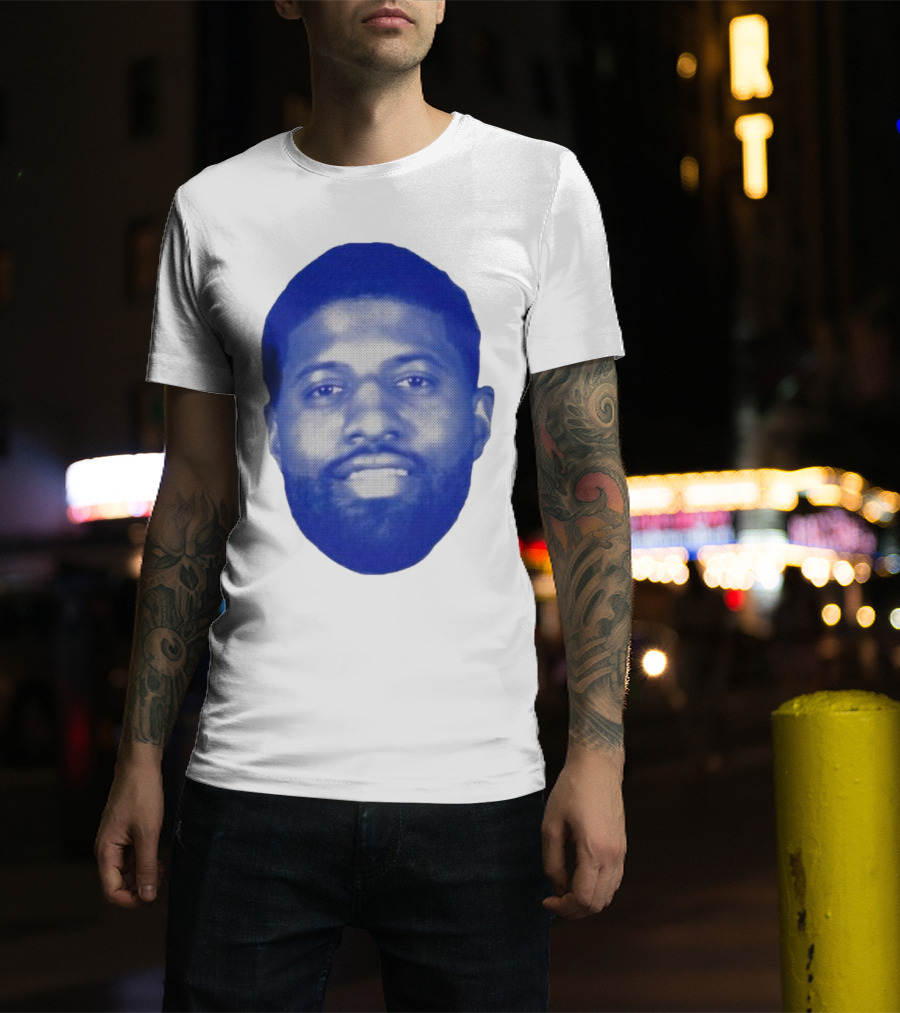 Paul George Blue Halftone Face T-Shirt