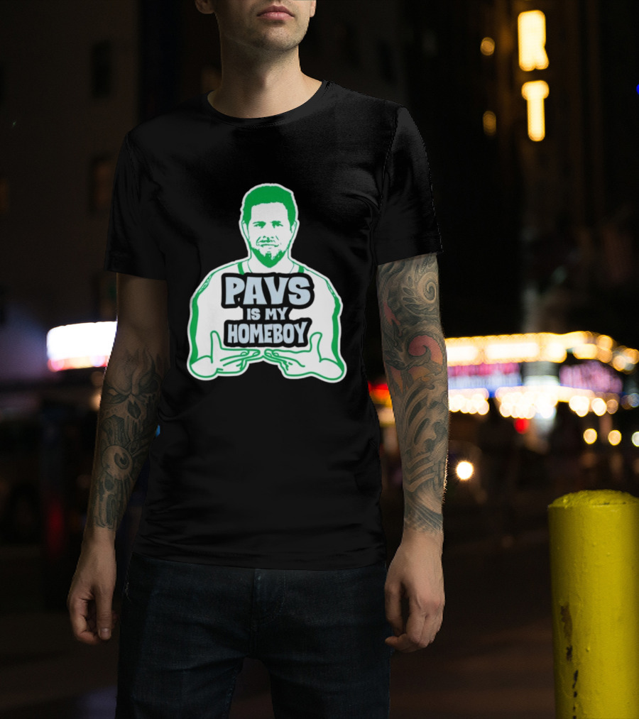 Dallas Stars Pavs Is My Homeboy Green And White T-Shirt