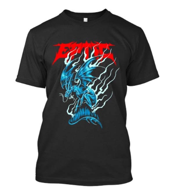Eptic Blue Dragon Flame Art Collaboration With Yara Noe T-Shirt