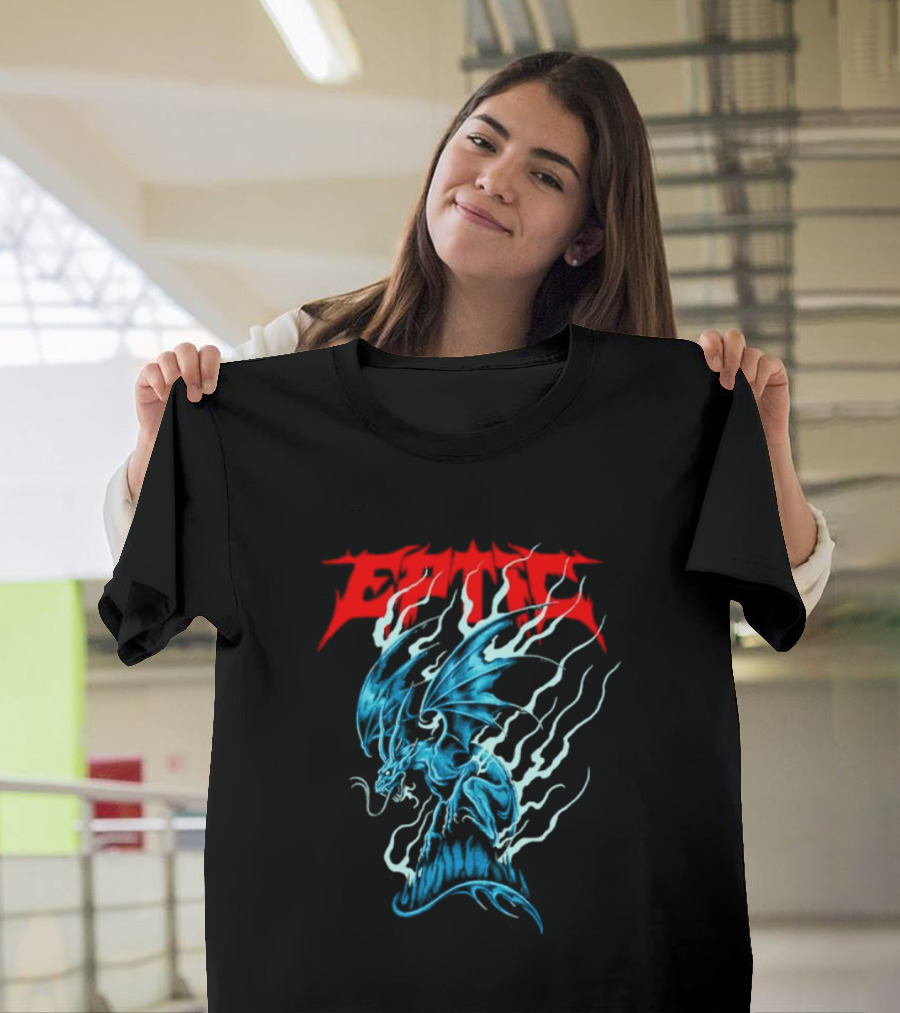 Eptic Blue Dragon Flame Art Collaboration With Yara Noe T-Shirt