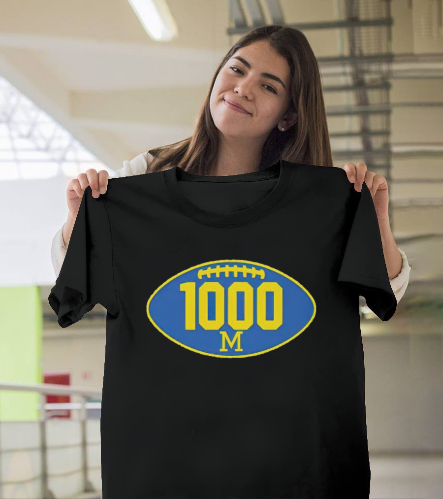 Michigan 1000 Wins Football M T-Shirt