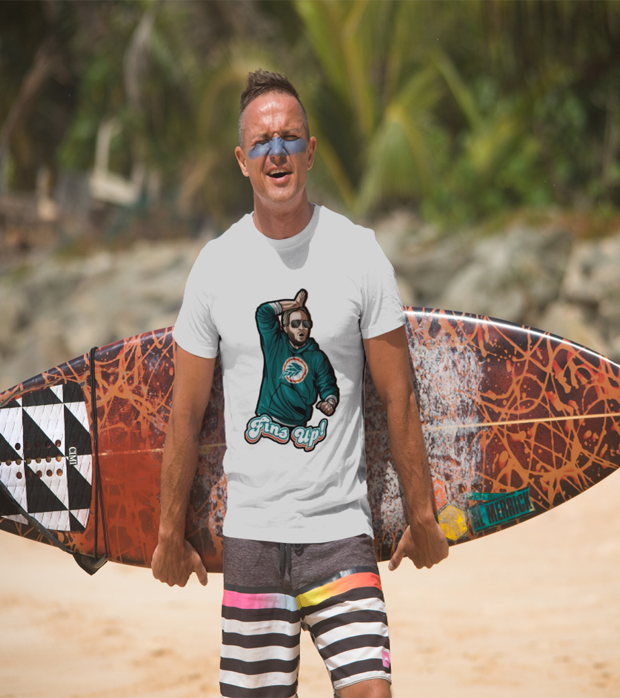 Mike McDaniel Fins Up Miami Dolphins Coach Motivation T-Shirt