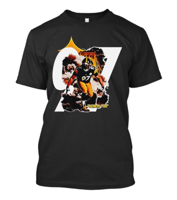 Cameron Heyward Screw You 97 Pittsburgh Steelers Steel City Skyline T-Shirt