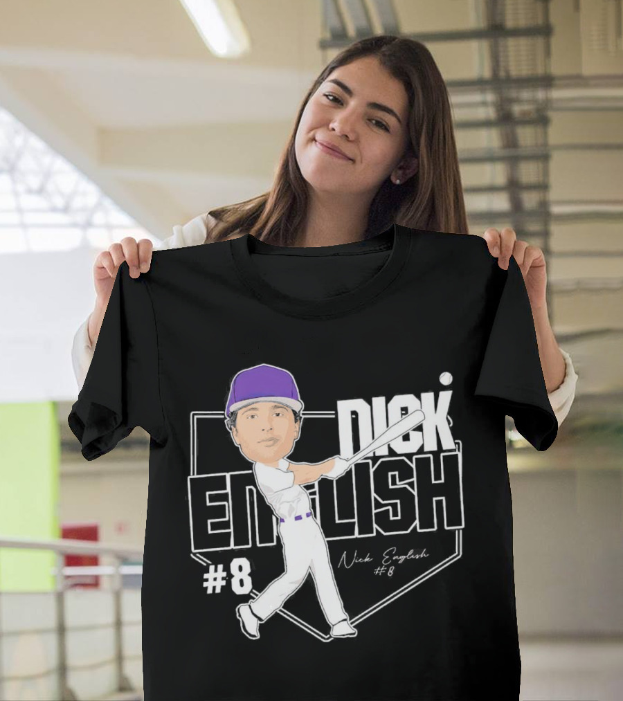 Nick English Caricature Signature Baseball Nick English #8 T-Shirt