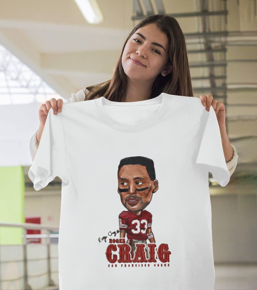 Roger Craig San Francisco 49ers 33 Big Head Character T-Shirt