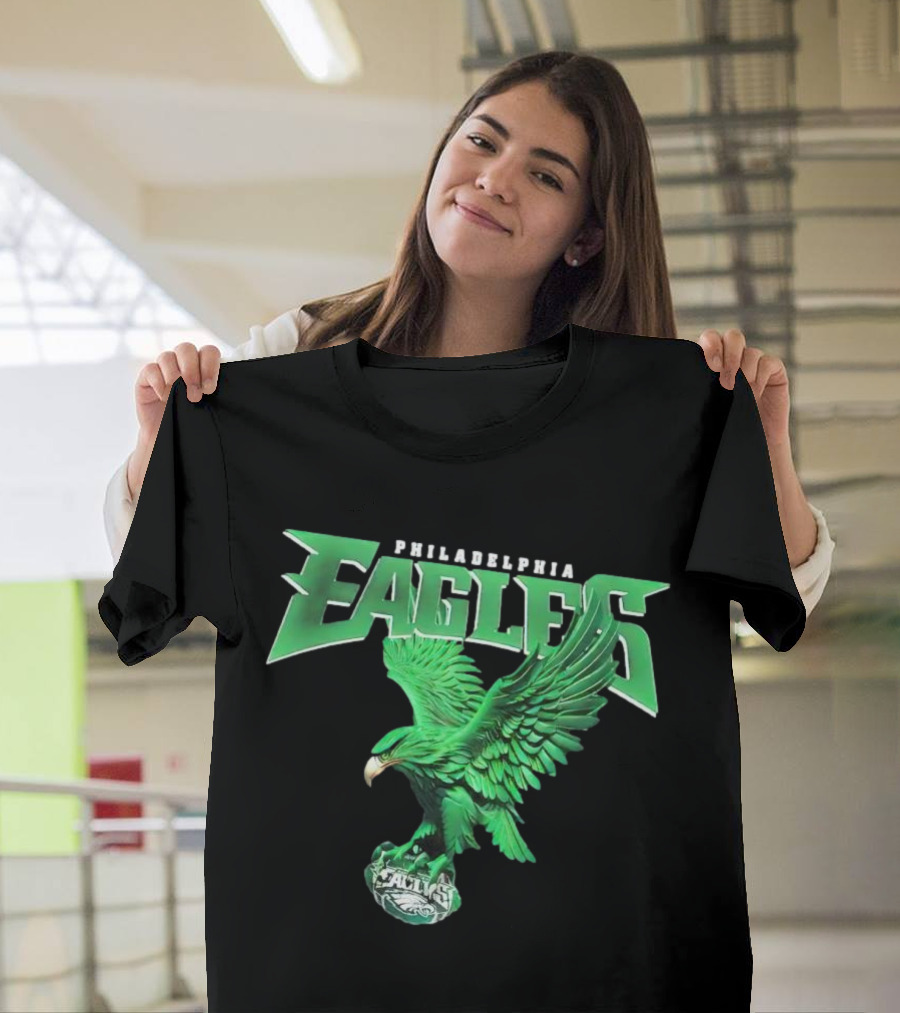 Philadelphia Eagles Green Soaring Eagle T-Shirt