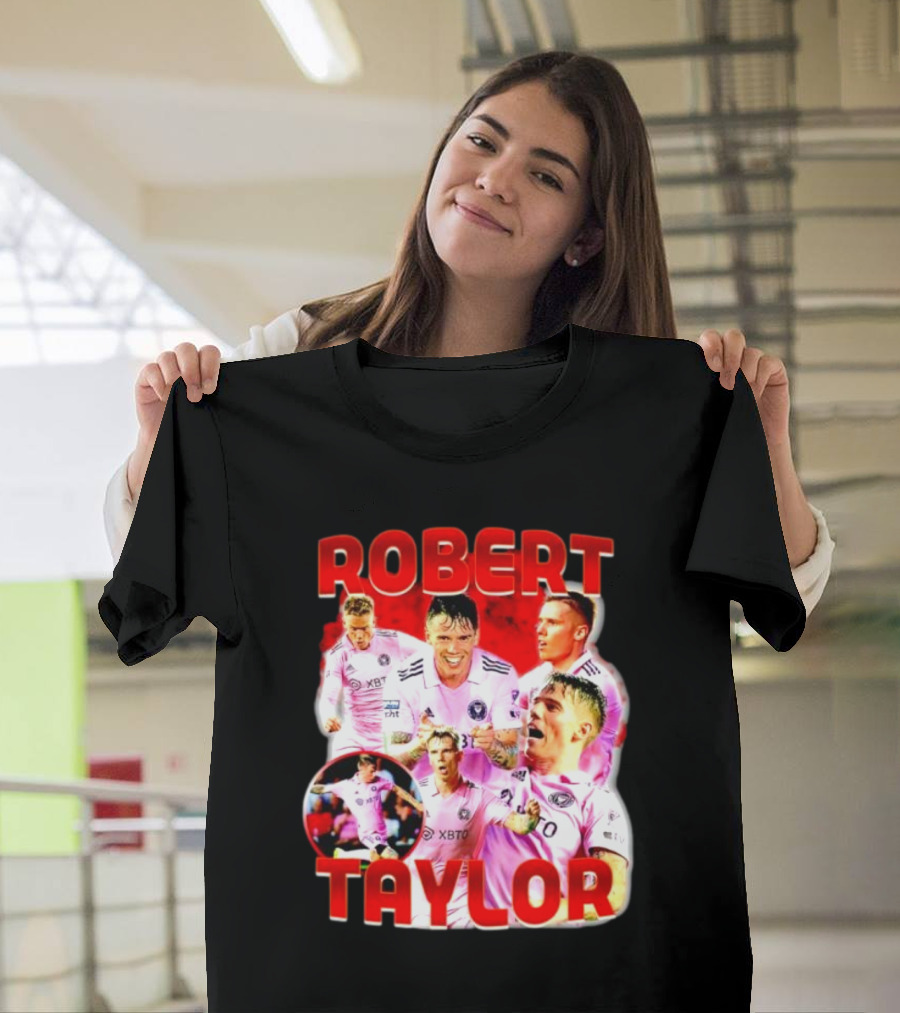 Robert Taylor Inter Miami CF Bootleg Style Collage T-Shirt