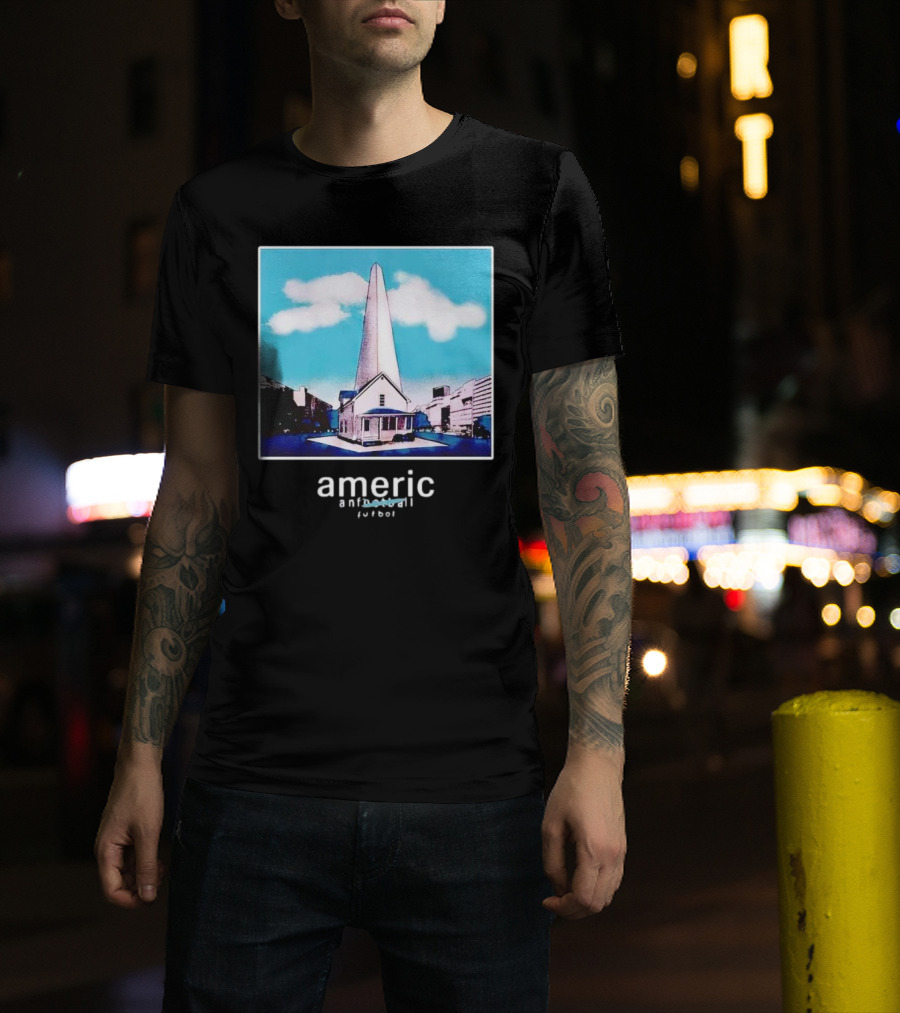 Americ Anfootball Futbol House And Obelisk Cityscape T-Shirt