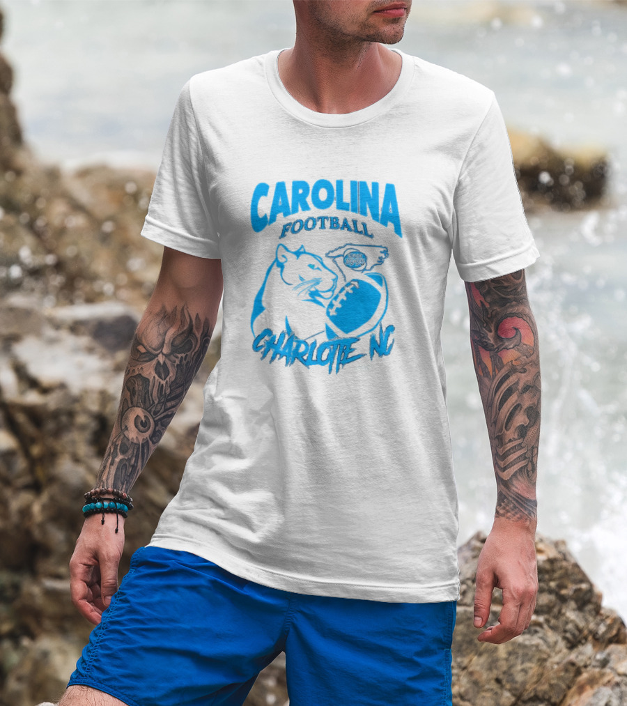 Carolina Football Since 1995 Charlotte NC Panther T-Shirt