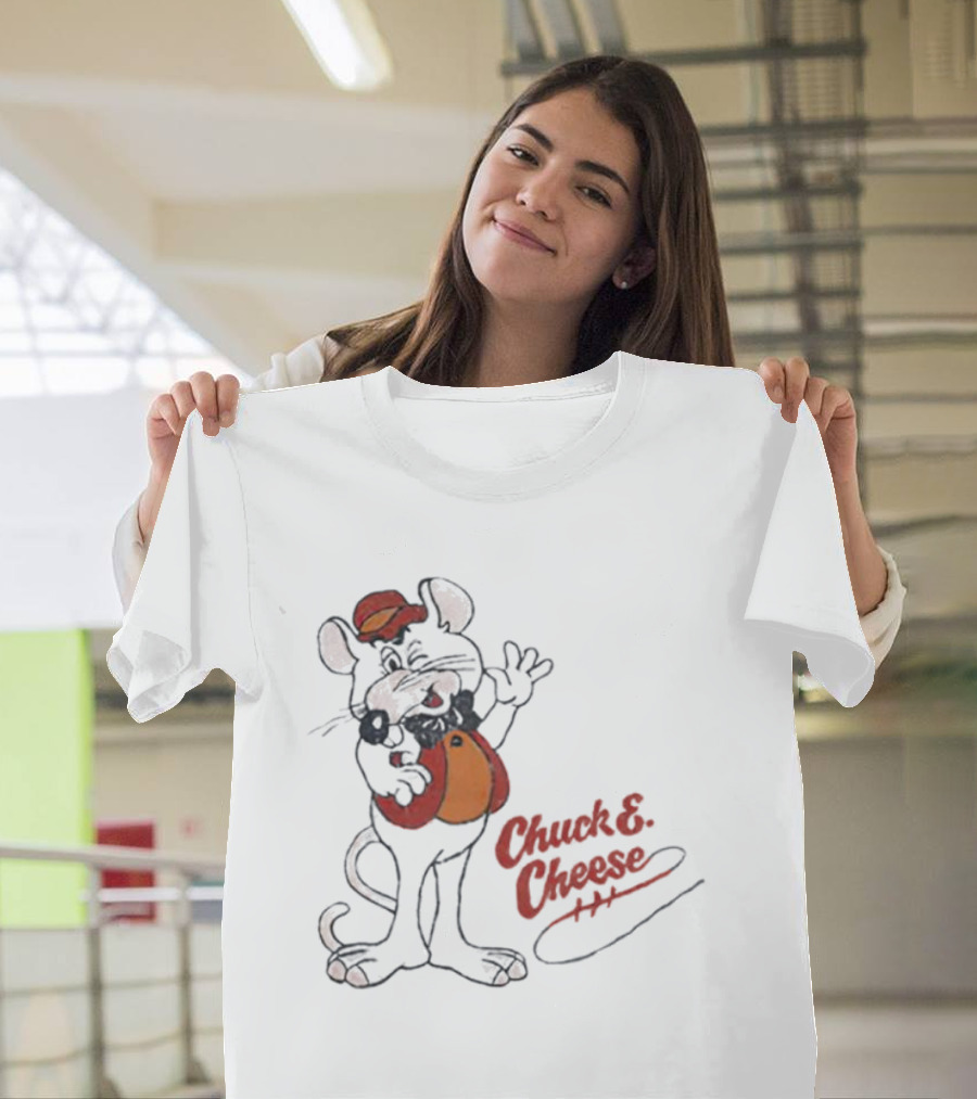Chuck E Cheese Retro Character Outline T-Shirt