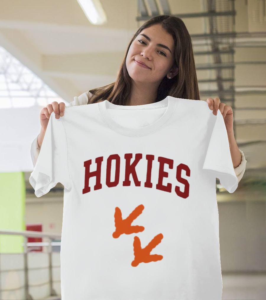 Hokies With Orange Footprints T-Shirt