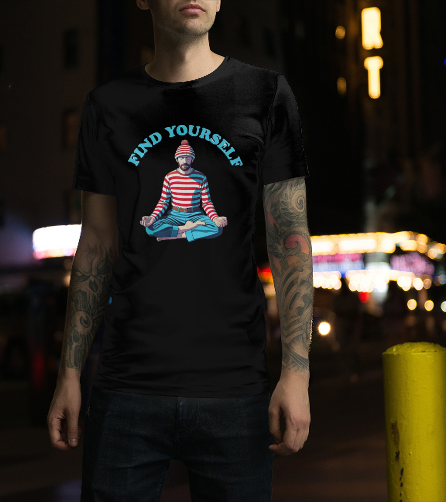 Find Yourself Where’s Waldo Meditation Concept T-Shirt